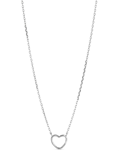 Enamel Copenhagen - Organic Heart Halskæde - Sølvfarvet